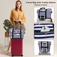 thumbnail image 7 of HAWEE Expandable Duffel Bag for Women with Trolley Sleeve and Wet Pocket Water Repellent Weekender Travel Tote Large Capacity Carry On Overnight Luggage for Gym/ Trip/ Camping/ Beach, Flamingo Stripe, 7 of 7