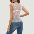 thumbnail image 5 of Tank Tops for Women Sheer Lace Mesh Sleeveless Base Layer Tops, 5 of 6