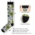 thumbnail image 3 of FORMRS Womens Knee High Socks Casual Long Thick Travel Daily Wear, 1 Pair, Retro Flower Print, 3 of 6
