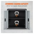 thumbnail image 3 of Foldable Wall Cabinet Metal Garage Locker 26" Tool Chest 240 LBS Capacity Adjustable Shelf Magnetic Lock for Warehouse Office Home Black, 3 of 7