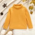 thumbnail image 1 of PatPat Toddler Girl Turtleneck Ribbed Solid Color Long-sleeve Tee,Sizes 18M-6Y, 1 of 7