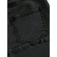 thumbnail image 3 of Womens Dark Grey Washed Denim Mini Skirt With Cuffed Hem And Front Pockets, 3 of 6