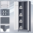 thumbnail image 5 of Broom Closet,65" Broom Closet Storage Cabinets with Lockable Door, 5 of 9