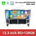 thumbnail image 2 of TPXINXIN Radio de Voiture 12,3 Pouces pour Lexus RX330 RX350 2002-2007 Android 13 Carplay Auto Lecteur Multimédia de Voiture GPS Navi Radio Stéréo Unité de Tête, 2 of 10