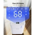thumbnail image 4 of 30 Pints Dehumidifier for Large Room Basement Warehouse Smart Humidity Control Low Noise White, 4 of 6