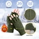 thumbnail image 2 of Guantes Evridwear con pantalla táctil sin dedos, 3 pares, color verde militar, 2 of 6