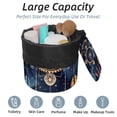 thumbnail image 2 of PhooArto Large Barrel Drawstring Makeup Bag, Dreamcatcher Feather Pattern Travel Cosmetic Bag Portable Make Up Organizer Bag, 2 of 6