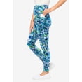 thumbnail image 3 of Woman Within Plus Size Petite Stretch-Cotton Knit Pull-On Printed Pocket Leggings, 3 of 5