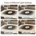 thumbnail image 7 of ODIKA 6'x9' Washable Area Rug Easy Care, Non-Shedding, Spotted Abstract Inspired Tricolor Concentric Bordered Frame for Queen Size Bedroom Under Bed Master Suite, 7 of 7