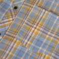thumbnail image 6 of Leesechin Men Summer Plaid Button Shirt: Short Sleeve Casual Collar Clothing with Pocket, 6 of 9