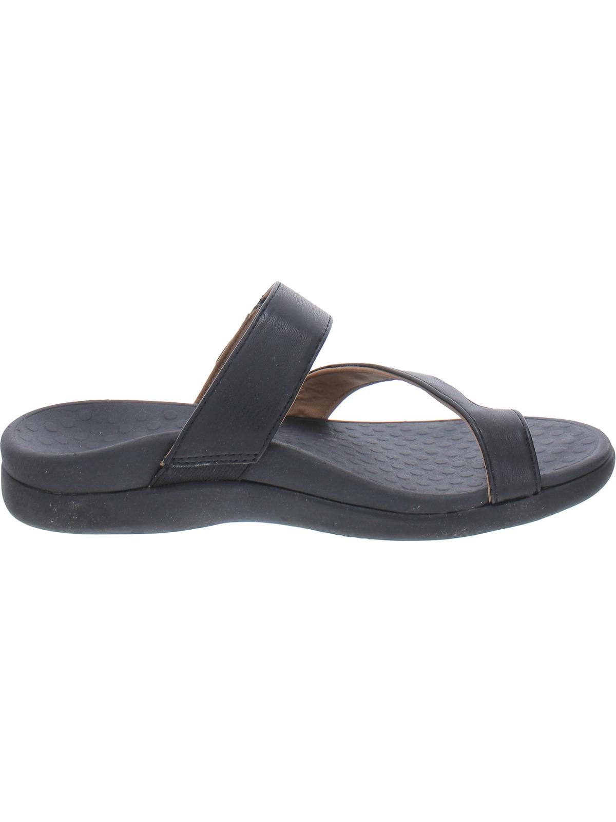 Morgan Vionic Black Flip Flops Vionic Womens Morgan Faux Leather
