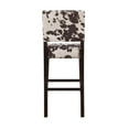 thumbnail image 5 of Linon Corey 30" Cow Print Bar Stool with Frame in Dark Espresso Wood, 5 of 12