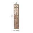 thumbnail image 5 of Benjara Hry 73" Decorative Wood Panel- Tile Accents with Floral Leaf- Brown, 5 of 6