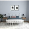 thumbnail image 4 of DHP Winston Metal Platform Bed with Rustic Design and Curved Edge Full in White, 4 of 11