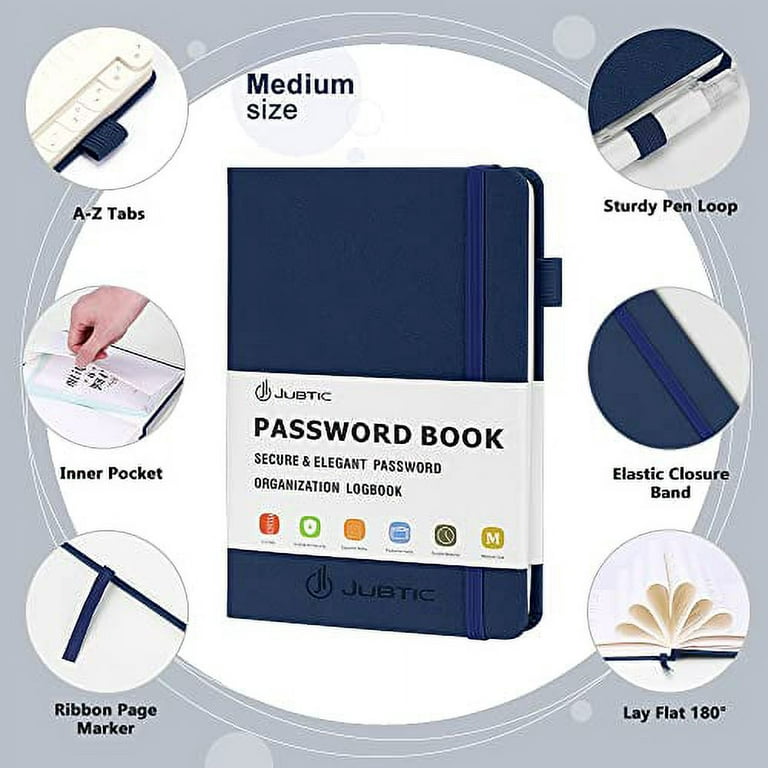 Password Logbook Organizer with Alphabetical Tabs