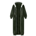 thumbnail image 3 of Niaviben Long Fur Coats for Women Womens Hooded Coat Womens Winter Long Coats Women's Jacket Women's Winter Coat Woman Winter Coat for Women Green 2XL, 3 of 9