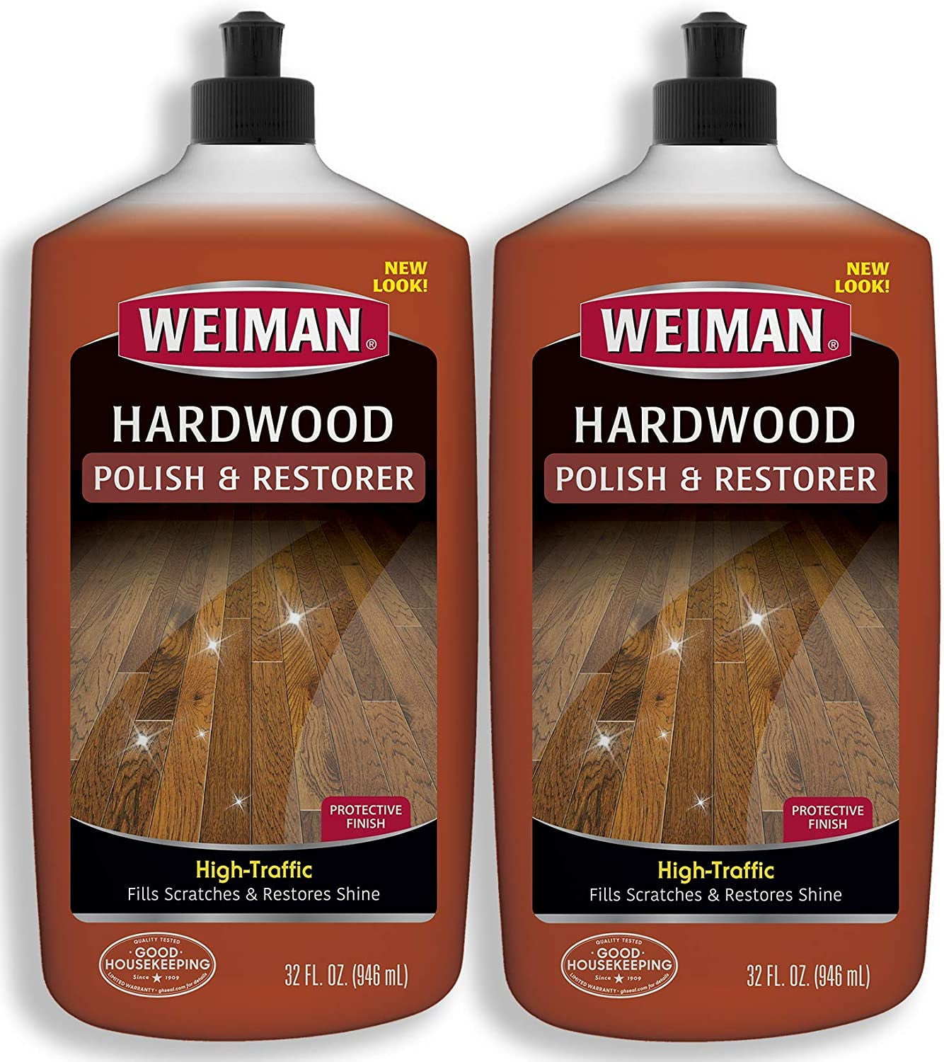 Wood Floor Polish and Restorer 32 Ounce (2 Pack) HighTraffic