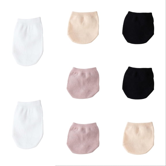YUEHAU 8 Pairs Toe Socks Womens for Mules, Half Socks Toe Topper Covers No Show Invisible Non-slip Liners for Clogs