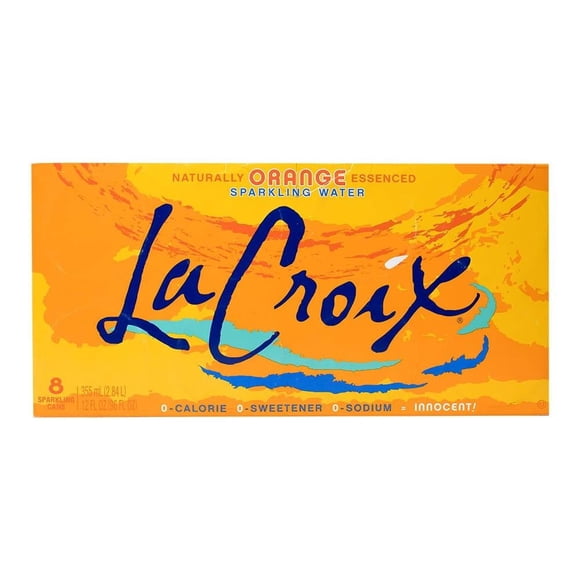 Agua gasificada La Croix Core sabor naranja 8 latas de 355 ml c/u