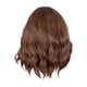 thumbnail image 1 of Peluca de cabello de seda con flequillo rizado corto naranja para mujer, peluca con diadema, 1 of 4