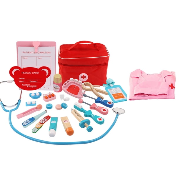 Partheme Novelty Toys 2 Counts Medicals Kit Doctors Nurse Dentist Pretend Roles Play Toy Set Kids Game Gift Multicolor