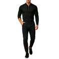 thumbnail image 2 of Zormilly Track Suits Mens Quarter Zip Pullover Elastic Waist Joggers Lounge Set with Pockets Casual Two Piece Outfits Sets, M-3XL, 2 of 5