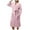 Pink, variant on Celivon Terry Cloth Robes For Women Spring Autumn Long Pajamas Smooth Water Absorbing Quick Drying Nightgown Bathrobe