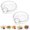2Pcs, variant on Glass Shell Dumpling Tray Large with Saucer Plate Large Snack Dessert, Elegant Shell-shaped Dish, Elegant Shell-Shaped Glass Serving Tray with Sauce Plate for Dumplings, Sushi, Snacks, Fruit