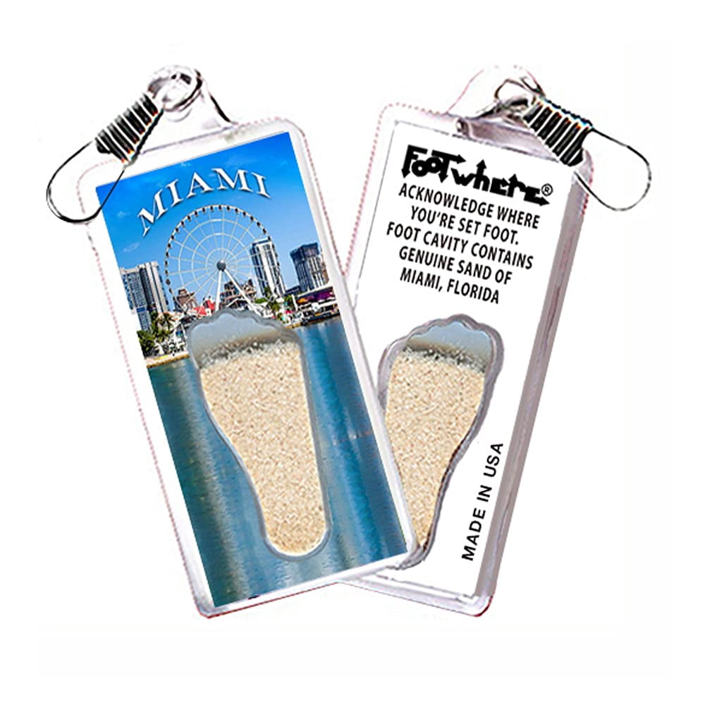 Miami FootWhere® Souvenir Lanyards. (MSB300 - Assorted) 6 Piece Set.