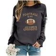 thumbnail image 4 of Women Game Day Sweatshirts Novelty Football Printed Long Sleeve Crew Neck Tops 2025 Fall Fashion Casual Classic Fit Blouses, 4 of 4