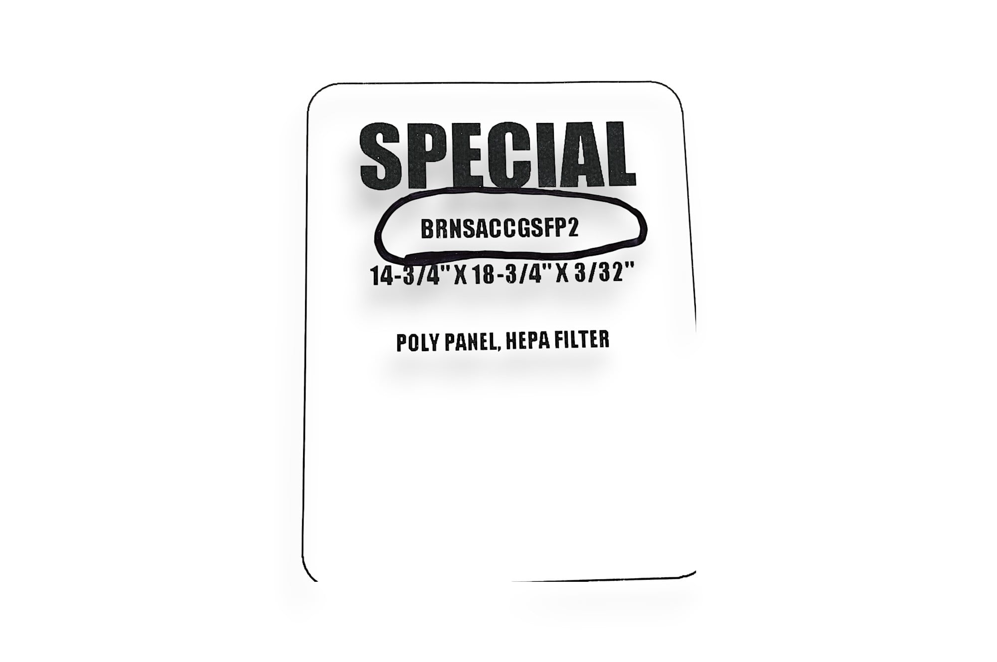Broan PreFilter Kit 2 Per Pkg Aftermarket SACCGSFP2