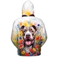 thumbnail image 2 of Welcome Spring Summer Pitbull Portrait Flower Blue Sky All Over Print 3D Hoodie Unisex Merch Hoodies Terrier Dog Lover - 12001, 2 of 6