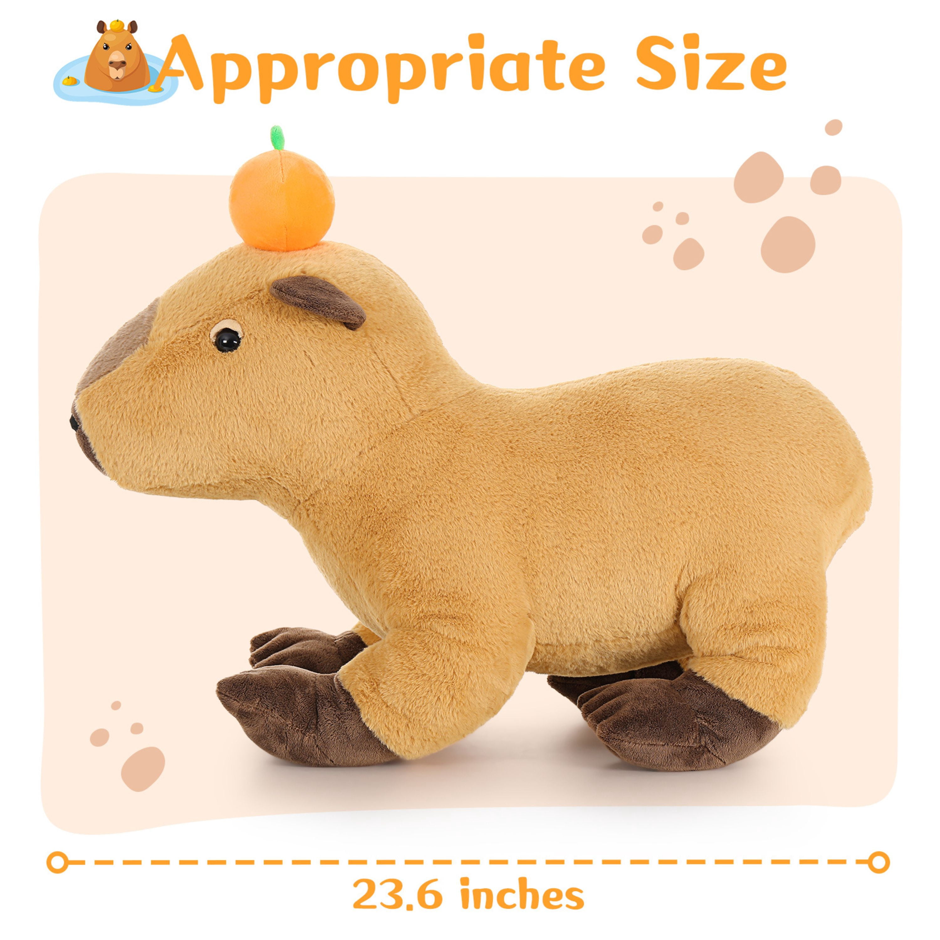 Muiteiur Large Capybara Plush Toy 23.6" Capybara Stuffed Animal