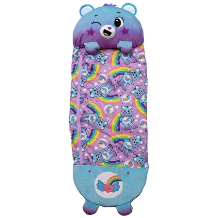 Happy Nappers: Care Bears Sleep Sack Large - Dream Bright Bear - 66 x 30", 2-In-1: Plush Character Opens Into Sleeping Bag, Soft Play Animal, Kids 7+