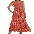 thumbnail image 1 of Femmes Robe Longue Imprimé Floral Sans Manches Robe-Soleil d'Été, 1 of 5