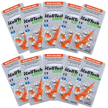 iCellTech Size 13 Hearing Aid Batteries (60
