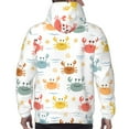 thumbnail image 7 of Pofeuu Colorful Crabs Print Mens Casual Hooded Collar Drawstring Hoodies Pullover Sweatshirts Casual Long Sleeve Shirts-Large, 7 of 7