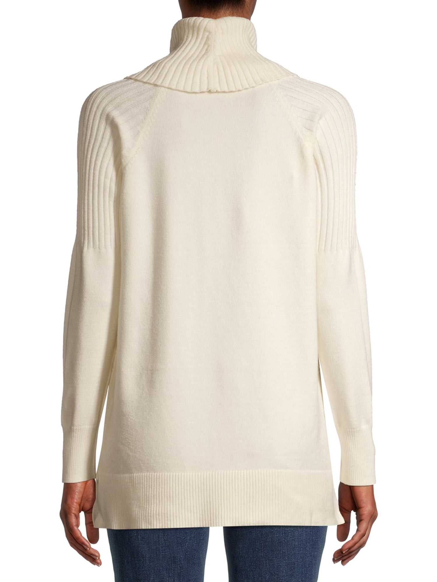 Time and Tru Women's Cowl Neck Tunic Sweater