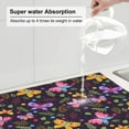 thumbnail image 4 of XMXT Microfiber Drying Mats, Green Leafy Colorful Butterfly Absorbent Dish Drying Mat for Kitchen Counter, 16 x 18 inches, 4 of 9