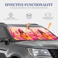 thumbnail image 4 of Daiia Digital Nomad Pink Landscape 2PCS Car Windshield Sun Shade, Foldable Sun Shield for Car Front Window, Auto Sun Blocker Visor Protector Universal for Truck SUV Pickup-Large, 4 of 7