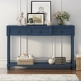 thumbnail image 3 of Console Tables for Entryway, Small Entryway Table with 3 Drawers, Narrow Console Table with Long Shelf for Living Room, Antique Navy, 3 of 9