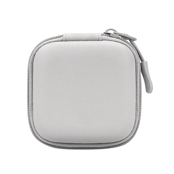 Thinsony Mini Écouteur Sac Câble Cas de Stockage Pochette Pochette Coquille Fermeture Éclair Organisateur Boîte Transport Voyage Emballage Accessoire Gris