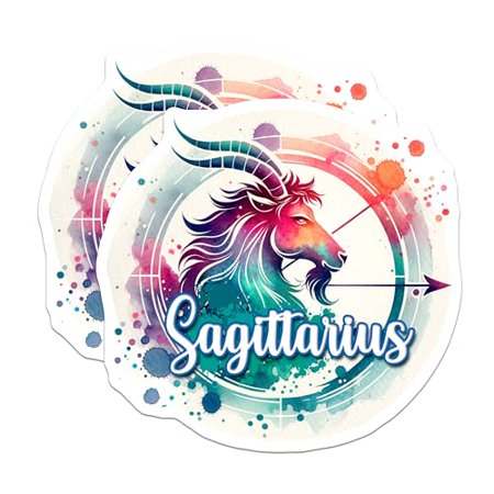 (2 Pack) Sagittarius Magnets - Zodiac Sign - Astrology Decor - Unique Horoscope Magnet - 5" On Longest Side - for Cars, Fridges, Toolboxes - Made in USA - MAG6921