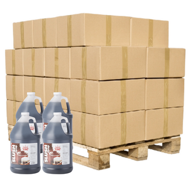 Concession Stand Root Beer Slushy Syrup Pallet Configuration – Premium 5:1 High-Yield Bulk Frozen Beverage Concentrate, Nostalgic Creamy Sarsaparilla & Vanilla Profile, 1 Gallon Jugs