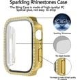 thumbnail image 2 of 6 Pack Bling Diamond Case Compatible Apple Watch Series 8 7 Screen Protector 45mm, Hard PC Sparkling Crystal Rhinestone Protective Face Cover with Build in Tempered Glass for iWatch 8 7, 2 of 5