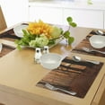 thumbnail image 4 of Ambesonne Forest Place Mats Set of 4, Fall Hiking Enchanted, Standard Size, Dark Orange Dark Brown, 4 of 6