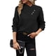 thumbnail image 2 of Camisas de Larga para Mujer, Conjuntos de Otoño, Camisetas con Cuello en V, Blusas Tipo Túnica con Botones, Ropa de Moda Negro M, 2 of 7