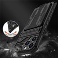 thumbnail image 5 of for iPhone 15 Pro Max / 15 Ultra 6.7 Case Wallet Credit Card Holder ID Slot Sliding Door Hidden Pocket and Ring Kickstand/Stand, 5 of 5