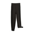 thumbnail image 2 of ylioge L-5X Plus Size Pajama Pants for Women with Pockets Straight Wide Leg Casual Solid Color Elastic Waist Loose Comfortable Homewear Pajamas Pant, 2 of 8