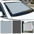 thumbnail image 5 of HCBY Automatic Retractable Car Sunshade, Car Automatic Retractable Sunshade Windshield Sun Block Visor Shade Curtain Sun(White,49"x15"), 5 of 6